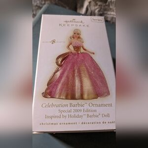Hallmark Mattel 2009 Holiday Celebration Barbie Ornament